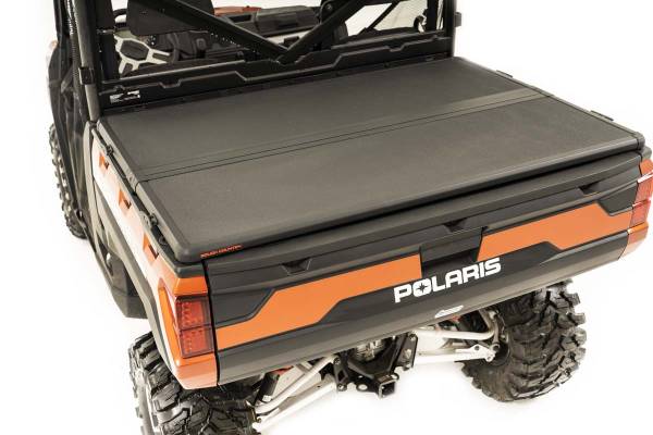 Rough Country - Rough Country - Polaris Hard Folding Bed Cover w/Tailgate Lock (18-20 Ranger 1000XP) - 47719542