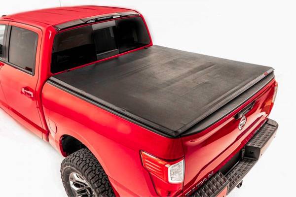 Rough Country - Rough Country - Nissan Soft Tri-Fold Bed Cover (17-20 Titan - 5' 6" Bed w/o Cargo Mgmt) - RC44816550