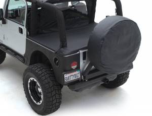 Smittybilt Tonneau Cover For OEM Soft Top W/Channel Mount 87-91 Wrangler YJ Denim Black 701015