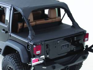 Smittybilt Tonneau Cover For OEM Soft Top W/Channel Mount 04-06 Wrangler LJ Unlimited Black Diamond 761135