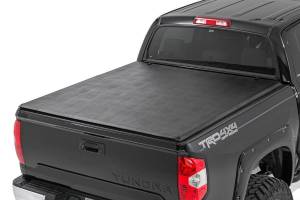 Rough Country - Toyota Soft Tri-Fold Bed Cover (14-20 Tundra - 5' 5" Bed w/o Cargo Mgmt) - RC46419550